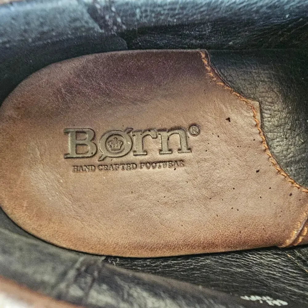 Born Women's Kenny Leather Western Slip On Shooties Size 8.5‎ Brown Comfort Barn - Picture 4 of 6